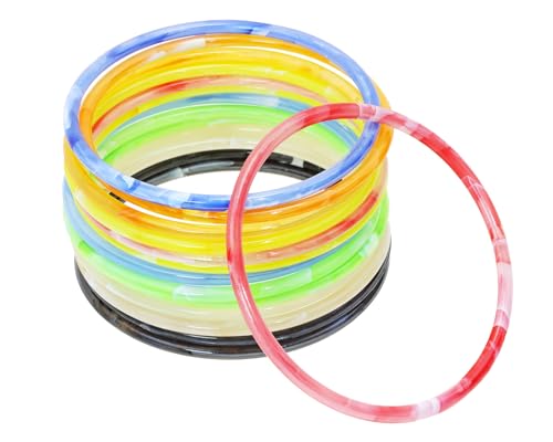 Bangle Bracelets 14Pcs Adults Size Retro Candy Color 80s 90s Costume Party Wrist Band Play Bracelets Plastic Jewelry Ring for Women Men