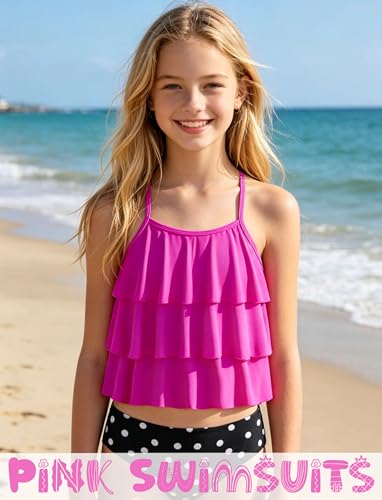 Image of UIQUR Girls Swimsuit Two Pieces Tankini Set Bikini Bathing Suits 7-16Y