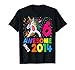6th Birthday Dabbing Unicorn Party Gift For 6 Years Old Girl T-Shirt