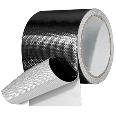 Waterproof Repair Tape for Fabric, Awning, RV Roof, Underbelly, Tarp, Tent, Sail and Boat Cover Outdoor Repair Patch, Heavy Duty, UVproof, Multipurpose Black