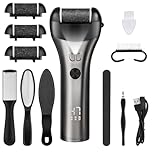 Lychico Electric Foot File Hard Skin Remover, Rechargeable Waterproof Callus Remover Foot Care Utensil, Professional Pedicure Tools for Hard Cracked Dry Dead Skin/Feet Care Exfoliator