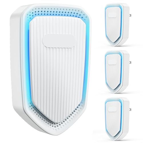 Air Ionizers Plug In Negative Ion Air Purifiers Quiet Air Freshener for Home Bedroom Office Basement - Portable Mini Air Cleaner Odor, Smoke, Dust, Pet Smell (2, White)