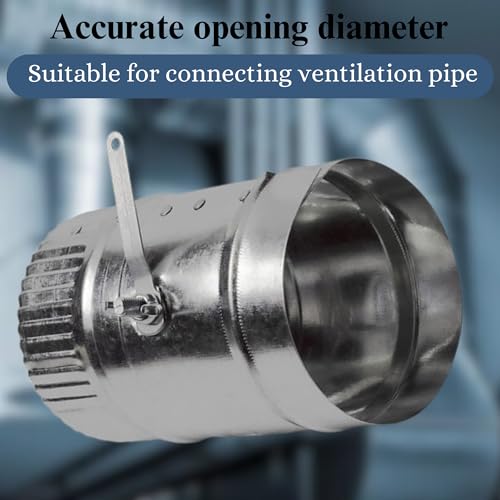 The Sheet Metal Kid 407 7-In Hvac Duct Manual Volume Damper With Sleeve - Galvanized Sheet Metal Round Volume Damper Airflow Ducting Branch thumb #3