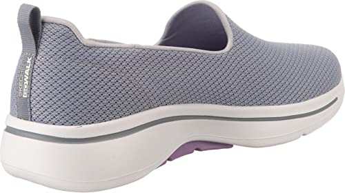 Image of Skechers Women's Go Walk Arch Fit - Grateful, Gray /Lavender, 11