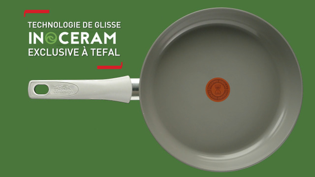 Poêle à Wok Tefal Ceramic Control C41719 - Induction, électrique, Gaz - Aluminium Blanc