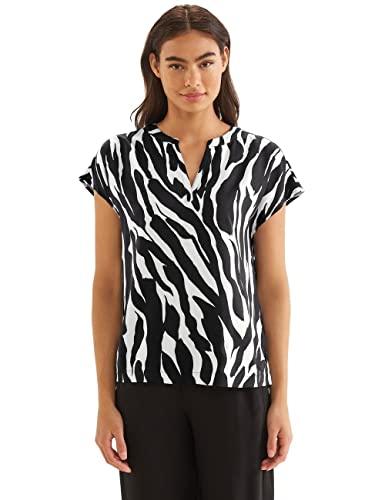 STREET ONE Damen A343850 Blusenshirt, Schwarz, 42 EU
