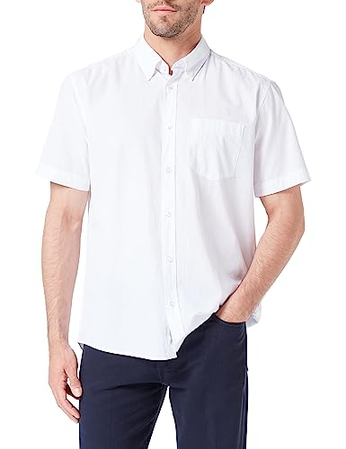 s.Oliver Herren Hemd Kurzarm, Weiß, L