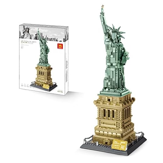 Arkitektur byggnad tegel set. Frihetsgudinnan i New York