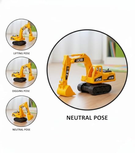 Image of Construction Truck Toy Set for Kids (3 Pack) | Road Roller, Bulldozer & Excavator Digger Vehicles | Push and Go Engineering Trucks | Construction Toys for Boys Age 2-6 Years | Birthday Gift