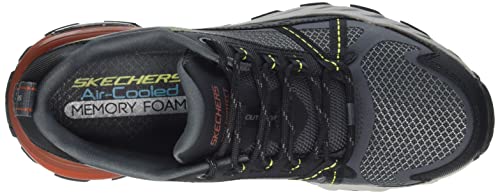 Skechers Men's Max Protect Lace-Up Sneaker Oxford, Charcoal/Multi, 11 #TOP4