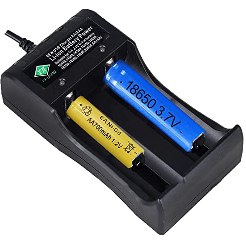 18650 Battery Charger, AA Battery Charger for Li-ion/Ni-MH 18650 26650 18490 18350 17500 16340(RCR123) 14500 10440 Battery, Ni-MH Ni-Cd AA AAA AAAA Battery