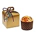 Deluxe Gold Holiday Large Panettone Cake Mold Pan Gift Box - Pack of 6 Boxes - 8' x 8' x 7' - White - Boxes ONLY