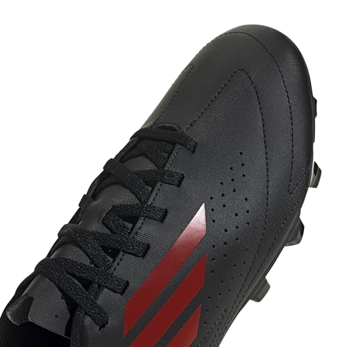 Image of ADIDAS Men's Deportivo III Flexible Ground Football Shoe (Core Black /Better Scarlet /Core Black)