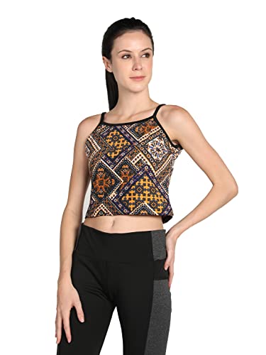Image of CHKOKKO Women's Polyester Regular Fit Crop Top