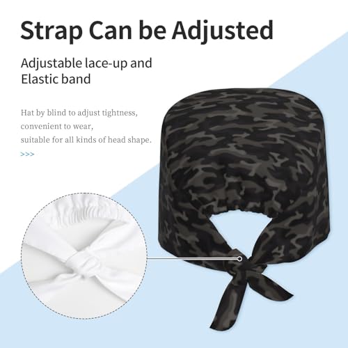 Image of Unisex Adjustable Surgical Sweatband - Elastic Bandage Cap - Scrub Caps for Nurse Working Cap