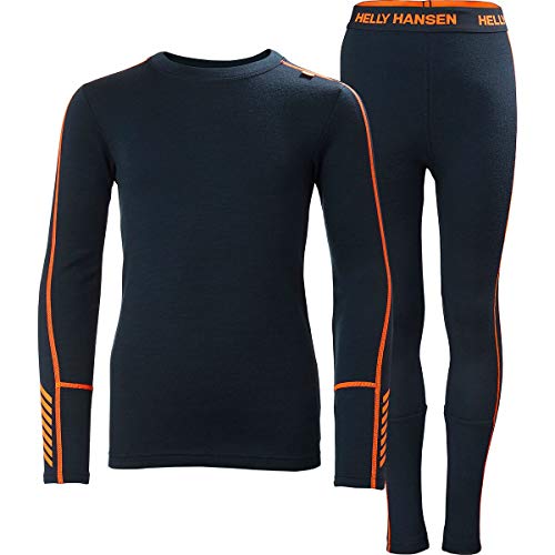 Helly-Hansen Juniors LIFA Merino Midweight Base Layer Set, 597 Navy, Size 14