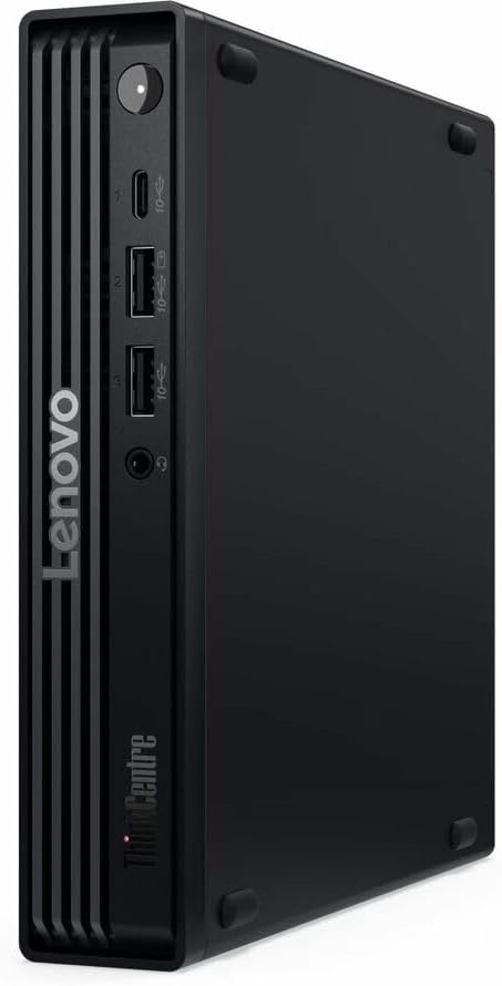 Lenovo ThinkCentre M70q Gen 6 13A40028US Desktop Computer - Intel Core Ultra 5 235T - vPro Technology - 16 GB - 256 GB SSD - Tiny - Black - Intel Q870 Chip - Windows 11 Pro - DDR5 SDRAM - English Keyb