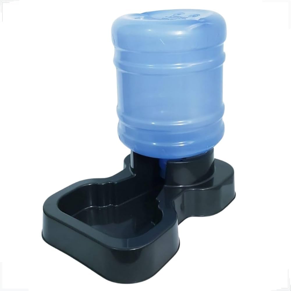 Bebedouro Automático para Cães e Gatos com Galão de 20 Litros, Base Preta