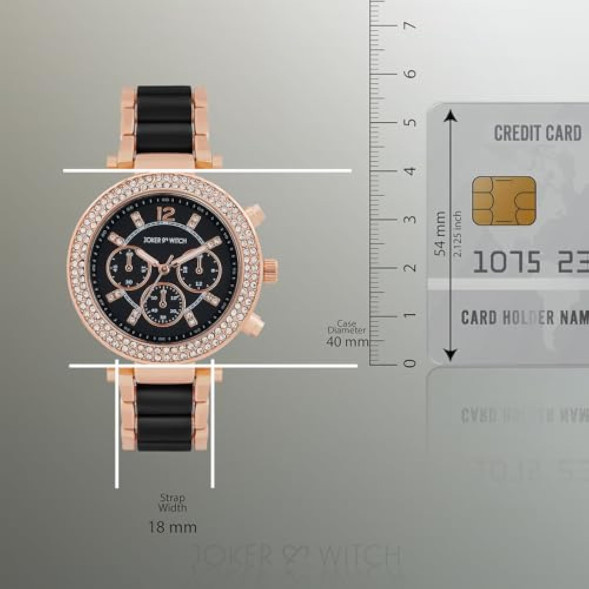 Women's Suzanne Rosegold and Black Ceramic Watch, Gift
