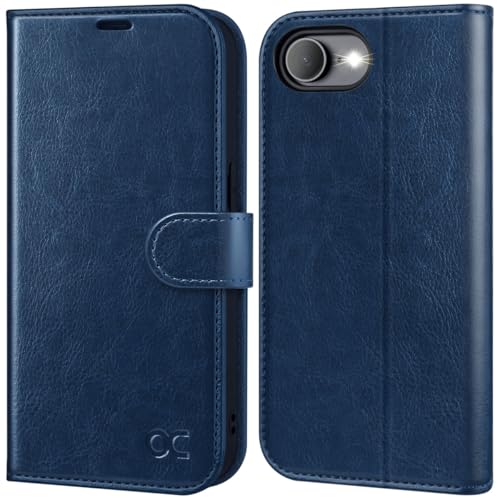 OCASE Compatible with iPhone 16e Wallet Case, PU Leather Flip Folio Case with Card Holders RFID Blocking Kickstand [Shockproof TPU Inner Shell] Phone Cover 6.1 Inch 2025, Blue
