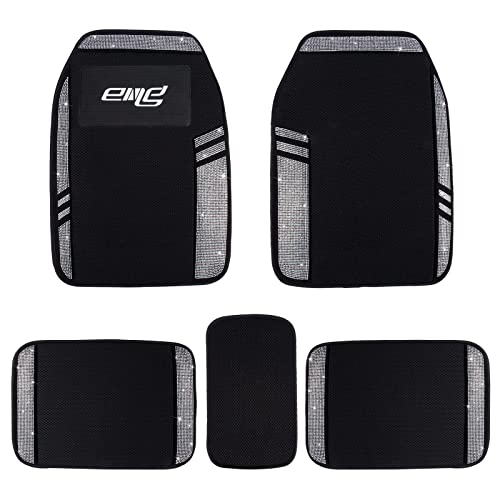 eing rutschfeste Auto-Fußmatten für Mädchen und Frauen, verbessertes Design mit Reibung, Strass,...