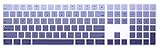HRH Ombre Dark Purple Silicone Keyboard Cover Keypad Skin for Magic Keyboard with Numeric Keypad A1843 MQ052LL/A Released in 2017 (US Layout)