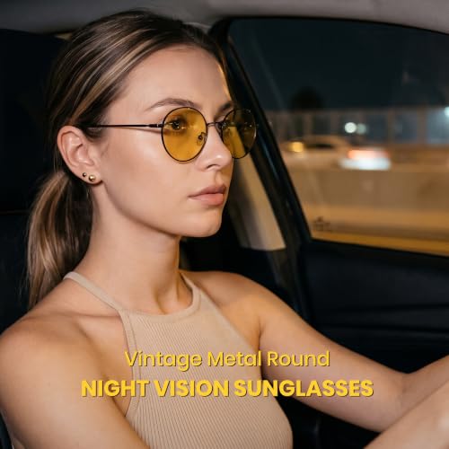 Image of Cyxus Round Blue Light Glasses, Metal Computer Glasses for Men and Women | PC lenses with adjustable nose pads for work, study, reading, gaming, video calls and everyday screen time
