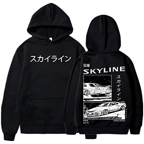 Initial D Anime AE86 Hoodie JDM Hooded Sweatshirts Unisex Casual Loose Pullover Top Cover
