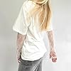 ensswliz Women Round Neck T-Shirts Lace Long Sleeve Casual Shirts Spring Fall Loose Fit Tops Streetwear (White, L) #2