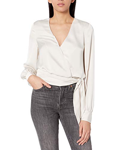 Ramy Brook Women's Long Sleeve, Blouse, Bone, Medium