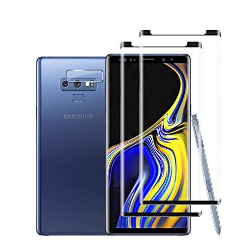 Galaxy Note 9 Screen Protector + Camera Lens Protectors By YEYEBF, [2 + 1 Pack] Full Coverage Tempered Glass Screen Protector [3D Touch] [Bubble-Free] Screen Protector Glass For Samsung Galaxy Note 9
