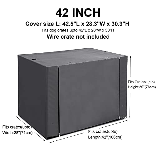 Dog Kennel Cover for 42 Crate: Insulated Dog Crate Covers Repels Water Stains, Pet Kennel Covers Only - Without Cage - Image 4
