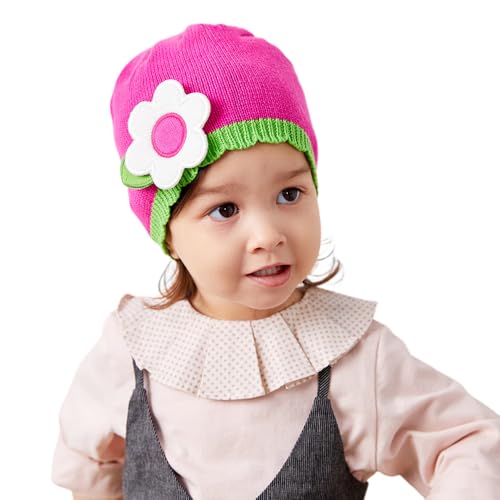 Vivobiniya Toddler and Baby Christmas hat Girl's Beanie Winter Knit Hats 100% Cotton