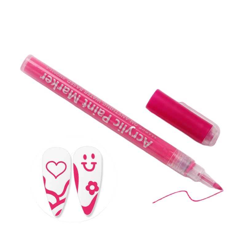 Nail Polish Pen, 1 PCS Nail Art Pen, Nail Pencil, DIY Drawing Painting Pen, for Nails DIY (Rose Red)