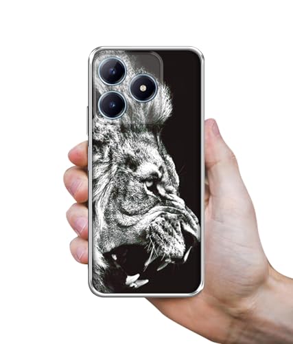Image of Angry Lion Design Printed Silicon Soft TPU Back Case Cover for Realme C63 4G / Narzo N63 4G