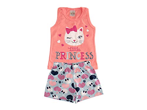 Kit 3 Conjuntos Menina Infantil Shorts Bermuda Iaiá Kids Desenho do tecido:Estampado/Sortido;Tamanho
