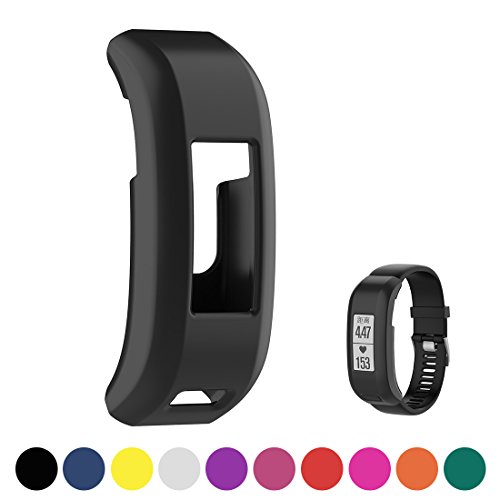Funda iFeeker protectora de repuesto para la pulsera de actividad Garmin Vivosmart HR, de silicona suave a prueba de golpes, de alta resistencia (correa y dispositivo no incluidos) , color negro