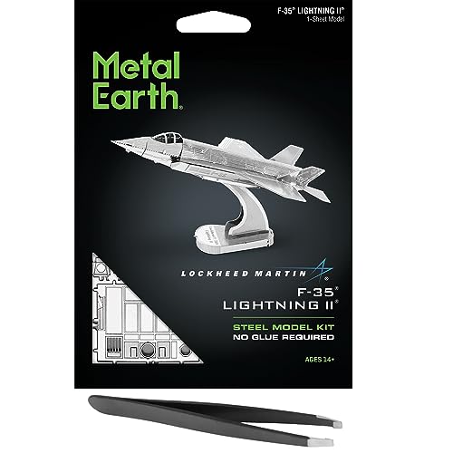 Kit métal 3D F-35 Lightning II Metal Earth avec pince de précision pour maquette