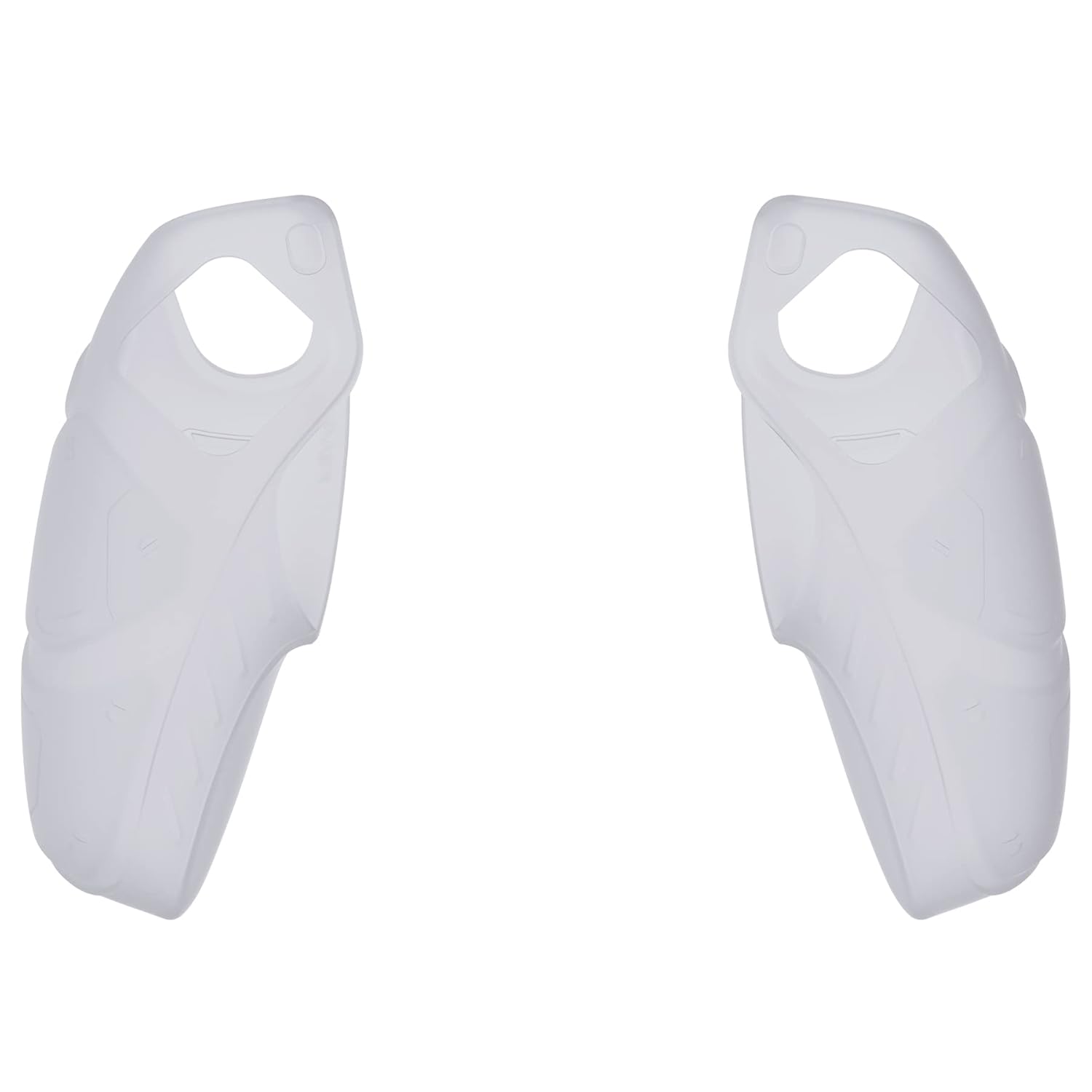PlayVital Mecha Edition Clear White Ergonomic Soft Controller Silicone Case Grips for ps5, Rubber Protector Skins with Thumbstick Caps for ps5 Controller - Compatible with Charging Station - Image 2