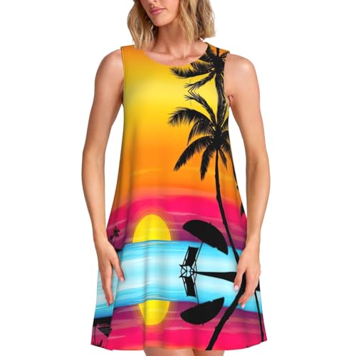 Robe d'été sans manches idéale pour vos vacances à la plage et soirées d'été