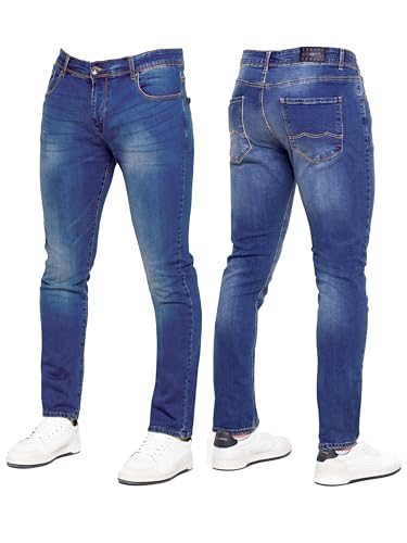 989Zé ENZO Mens Jeans Stretch Skinny Slim Fit Denim Pants Trousers EZ325 All Waist Sizes MSW 32 Regular