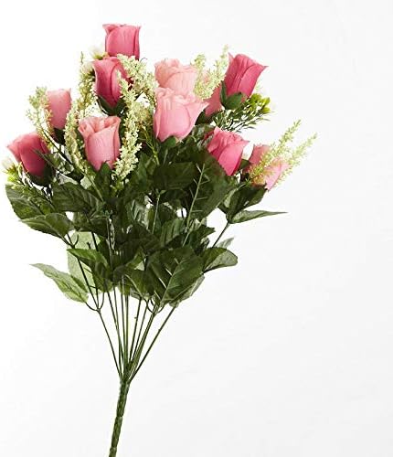 Factory Direct Craft Mauve Artificial Rose Bud Bush