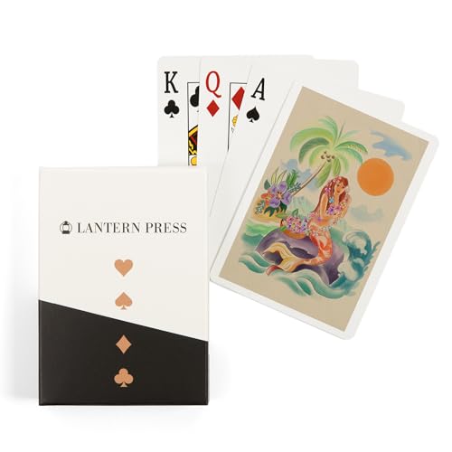 Lantern Press Tropical Mermaid, 52 naipes poker