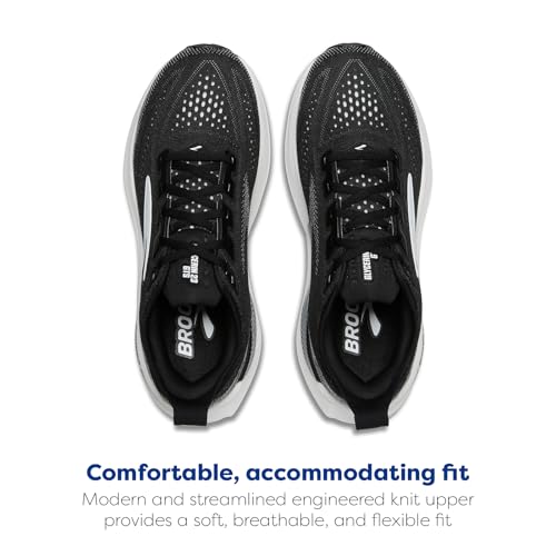 Brooks Men’s Glycerin GTS 23 Supportive Running Shoe - Black/Grey/White - 9.5 Medium - image 4