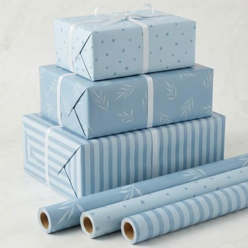 ZICOTO Beautiful Gift Wrapping Paper Rolls for All Occasions - Set of 3 Quality Rolls For Wedding Birthday Baby Shower & Christmas - Add a Touch of Magic to Every Gift You Wrap - 17 x 120 in