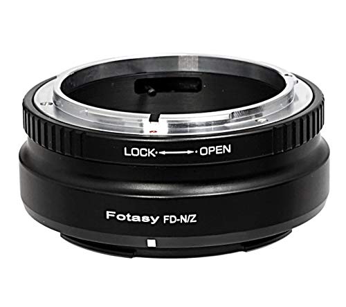 Fotasy Canon FD Lens to Nikon Z Mount Adapter, FD Nikon Z Mount Adapter, Nikon Z Canon FD, fits Canon FD FL Lens & Nikon Z Mirrorless Camera Z5 Z50 Z6 Z7 Z6 II Z7 II