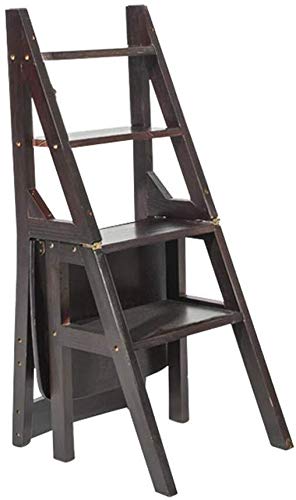 Taburete de escalera plegable de madera portátil para el hogar y banco de zapatos