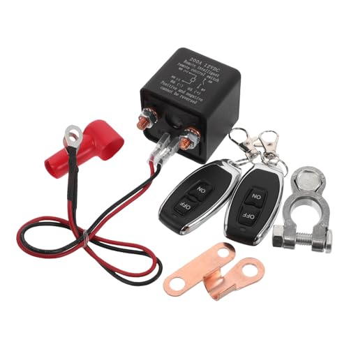 MOTHNUR Kit Coupe-Circuit à Distance 12V 200A pour Voiture – Disjoncteur Réarmable Multifonction Relais de Déconnexion Batterie – Protection Surcharge et Court-Circuit Usage Automobile