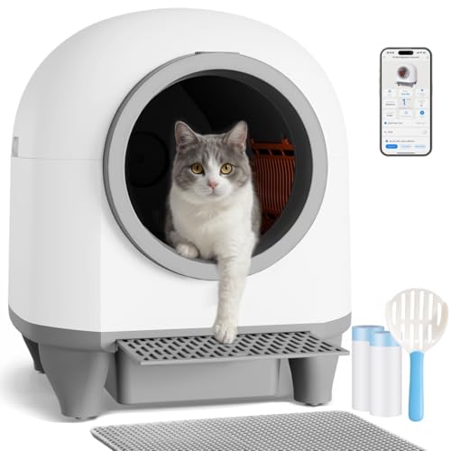 TRIUMPHKEY katzentoilettenselbstreinigend, intelligentekatzenklo groß intelligente Katzentoilette mit 9Sicherheitssensorradaren 90L+8.5Lelektrische Katzentoilettenmit Treppe für mehrere Katzen, TRIUMPHKEY katzentoilettenselbstreinigend, intelligentekatzenklo groß intelligente Katzentoilette mit 9Sicherheitssensorradaren 90L+8.5Lelektrische Katzentoilettenmit Treppe für mehrere Katzen,