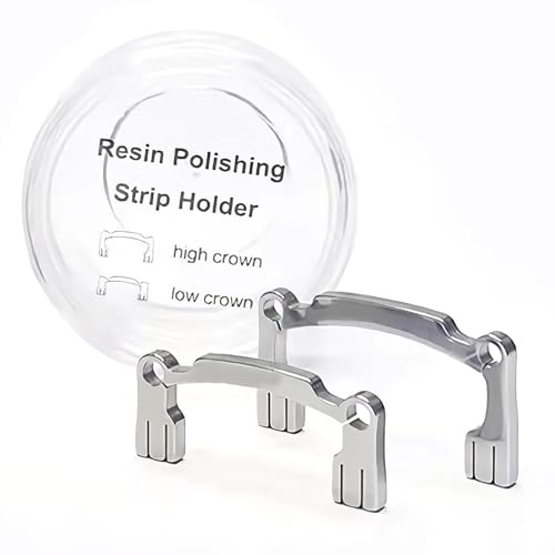 LA MIERE 2Pcs Dental Resin Polishing Strips Holder, Stainless Steel Holder, Autoclavable